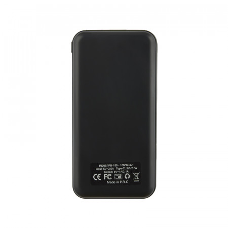 PB-155 Siyah-Kasa-Beyaz-Led 10.000 mAh Powerbank