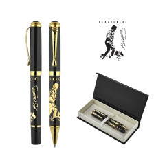 685-RT Ata Kabartma Figürlü Metal Roller & Tükenmez Kalem Seti 685-RT Ata Kabartma Figürlü Metal Roller & Tükenmez Kalem Seti
