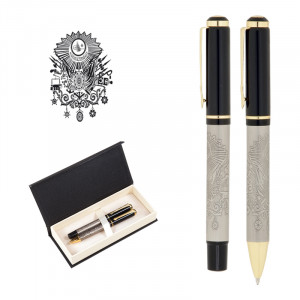 661-RT Tuğra Kabartma Figürlü Metal Roller & Tükenmez Kalem Seti 661-RT Tuğra Kabartma Figürlü Metal Roller & Tükenmez Kalem Seti