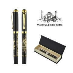 685-KR Ayasofya Kabartma Figürlü Metal Roller Kalem Seti 685-KR Ayasofya Kabartma Figürlü Metal Roller Kalem Seti