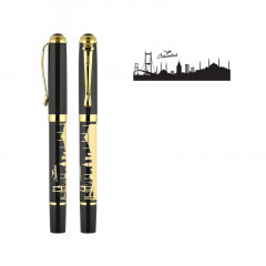 685-R İstanbul Kabartma Figürlü Metal Roller Kalem 685-R İstanbul Kabartma Figürlü Metal Roller Kalem