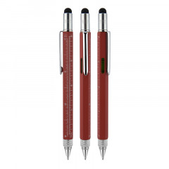 652 Kırmızı Metal Su Terazili - Tornavidalı Touchpen Kalem 652 Kırmızı Metal Su Terazili - Tornavidalı Touchpen Kalem