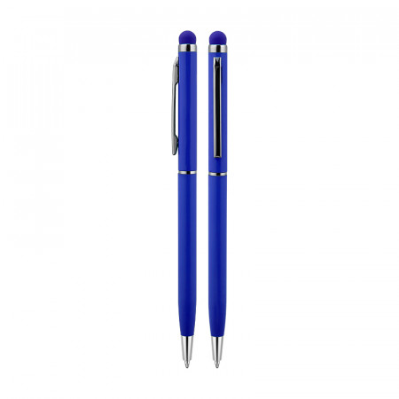 587 Lacivert Metal Tükenmez Touchpen Kalem