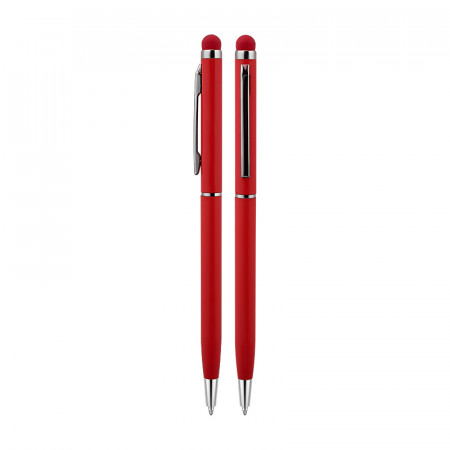587 Kırmızı Metal Tükenmez Touchpen Kalem