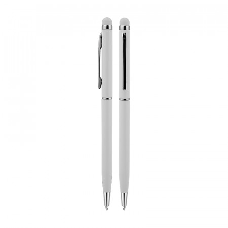 587 Beyaz Metal Tükenmez Touchpen Kalem