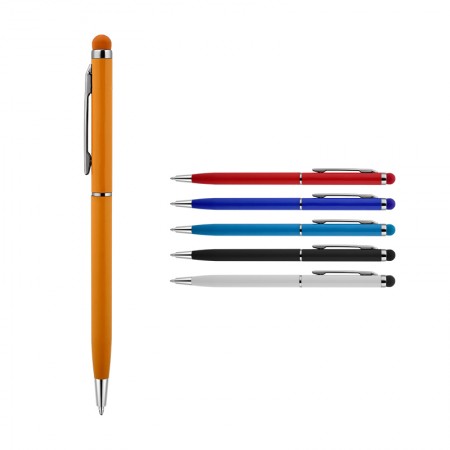 587 Turuncu Metal Tükenmez Touchpen Kalem