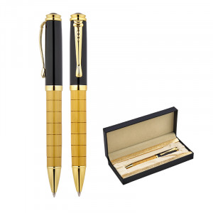 1214-KT Gold Metal Tükenmez Kalem Seti 1214-KT Gold Metal Tükenmez Kalem Seti