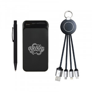 5065 Siyah Kalem & Powerbank & Anahtarlık Set 5065 Siyah Kalem & Powerbank & Anahtarlık Set