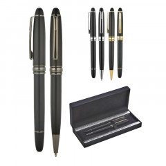 1218-RT Siyah-Gold Metal Roller & Tükenmez Kalem Seti 1218-RT Siyah-Gold Metal Roller & Tükenmez Kalem Seti