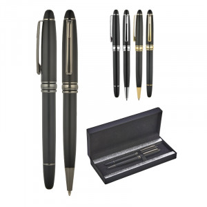 1218-RT Siyah-Gold Metal Roller & Tükenmez Kalem Seti 1218-RT Siyah-Gold Metal Roller & Tükenmez Kalem Seti