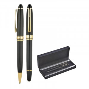 1218-RT Siyah-Gold Metal Roller & Tükenmez Kalem Seti 1218-RT Siyah-Gold Metal Roller & Tükenmez Kalem Seti