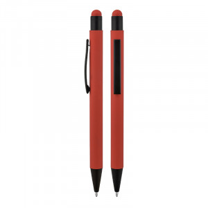 1027 Kırmızı Metal Tükenmez Touchpen Rubber Gövde Kalem 1027 Kırmızı Metal Tükenmez Touchpen Rubber Gövde Kalem