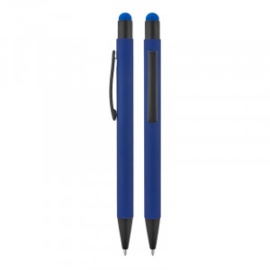 1027 Lacivert Metal Tükenmez Touchpen Rubber Gövde Kalem 1027 Lacivert Metal Tükenmez Touchpen Rubber Gövde Kalem