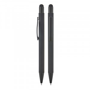 1027 Siyah Metal Tükenmez Touchpen Rubber Gövde Kalem 1027 Siyah Metal Tükenmez Touchpen Rubber Gövde Kalem