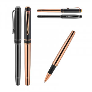 1219-R Rose Gold-Siyah Metal Roller Kalem 1219-R Rose Gold-Siyah Metal Roller Kalem