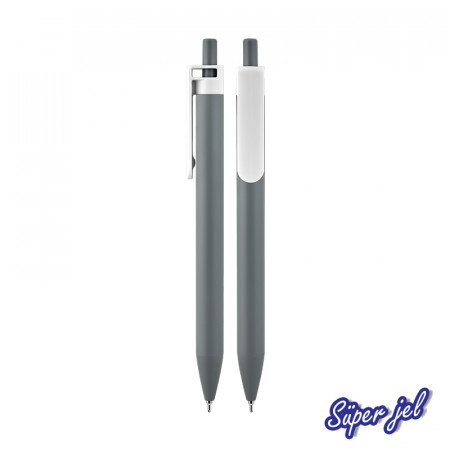 509-BK Gri Plastik Süper Jel Refil Kalem