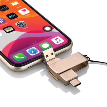 F-202-64 Silver 64 GB OTG Usb Bellek F-202-64 Silver 64 GB OTG Usb Bellek